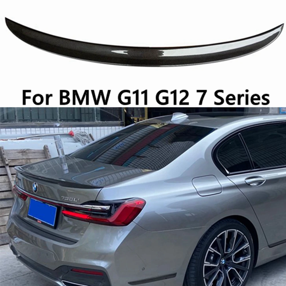 

For BMW G11 G12 7 Series Car 740i 750i 760i Sedan Spoiler 2016-2021 Carbon Fiber Rear Spoiler Boot Wing P Style