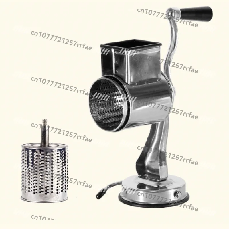 Stainless steel drum vegetable cutter with suction cup Multi-function vegetable cutter Hand-cranked