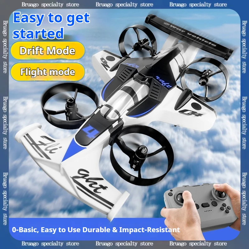 

CZ04 Land-Air Quadcopter RC Model Aircraft Electric Fixed-Wing Drift Toy Car Dual-Purpose Unmanned Aerial Vehicle Toy Kids Gifts