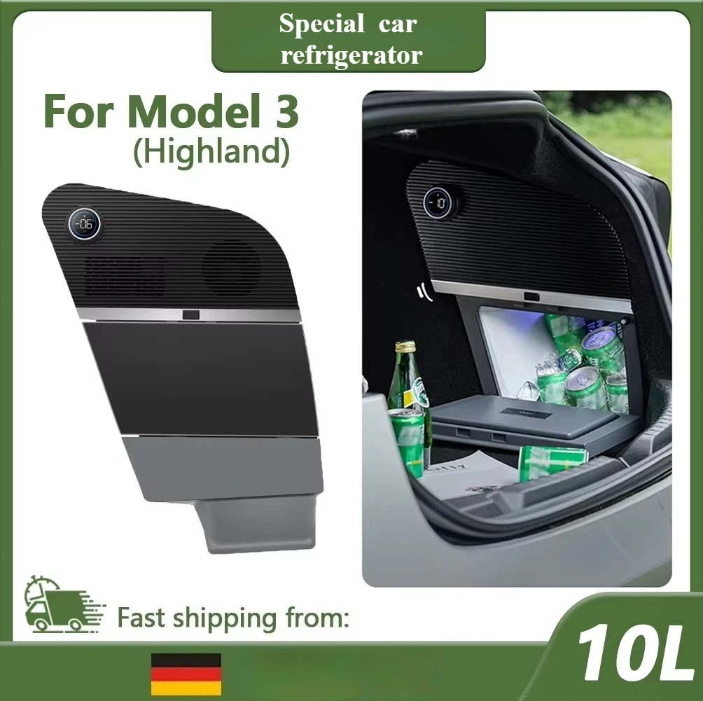 NOUVEAU pour Tesla Model 3 Highland - Réfrigérateur portable 10L - 50 ° C Chaleur/-10 ° Réfrigérateur silencieux à compresseur pour le camping, les voyages en plein air
