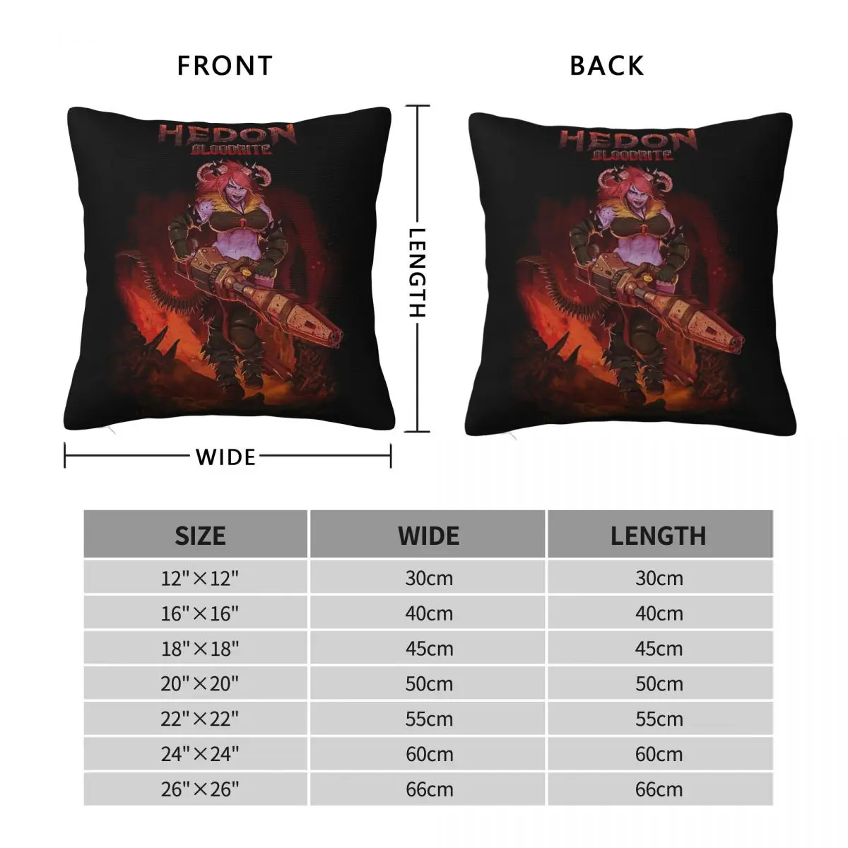 Hedon Bloodrite Splash Cover Square Pillowcase Polyester Linen Velvet Pattern Zip Decorative Bed Cushion Cover 18