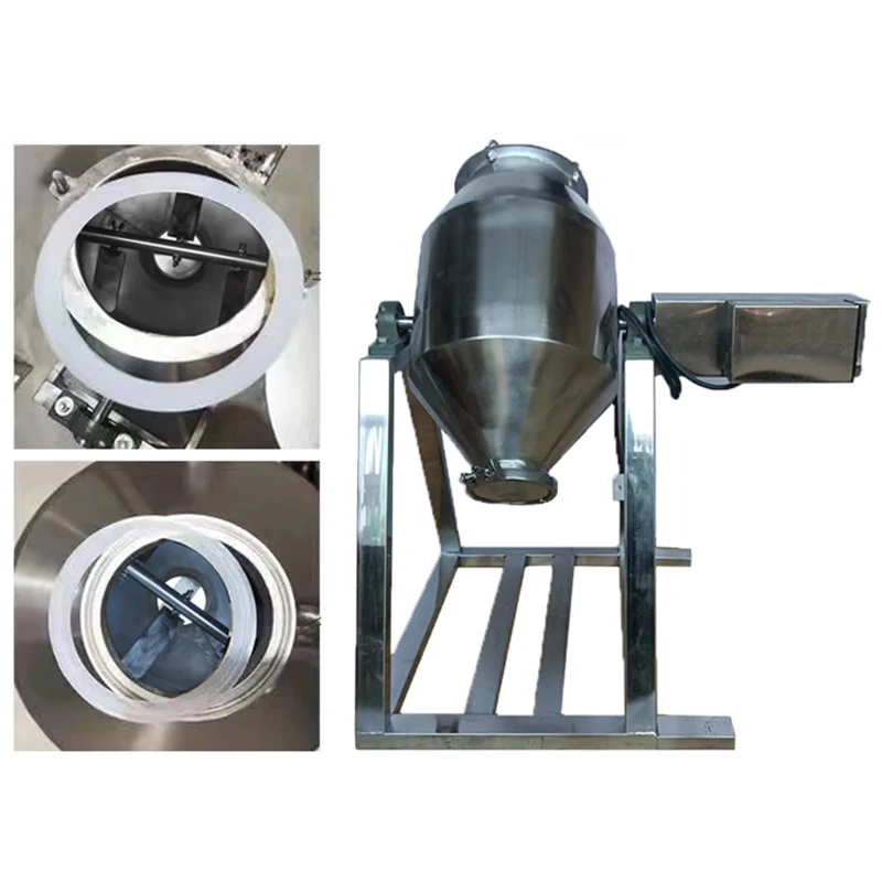 10L-5KG الكهربائية عالية الكفاءة خلاط آلة خلط المسحوق الجاف للأغذية الفولاذ المقاوم للصدأ معدات خلط المواد الكيميائية