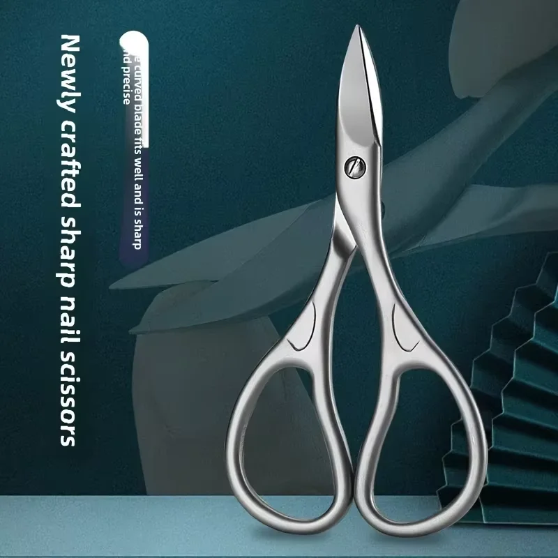 

1Pcs Professional Nail Cutter Scissors Eyebrows Eyelash Multi-purpose Curved Blade Manicure Pedicure Fingernail Toenail Clipper