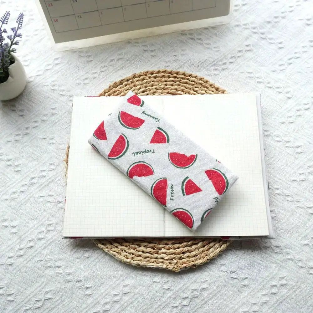 Fromthenon 1PC A5 A6 สัปดาห์ฤดูร้อนแตงโมผ้าปกหนังสือ Planner กรณีเปลือกป้องกันอุปกรณ์เครื่องเขียนสํานักงาน