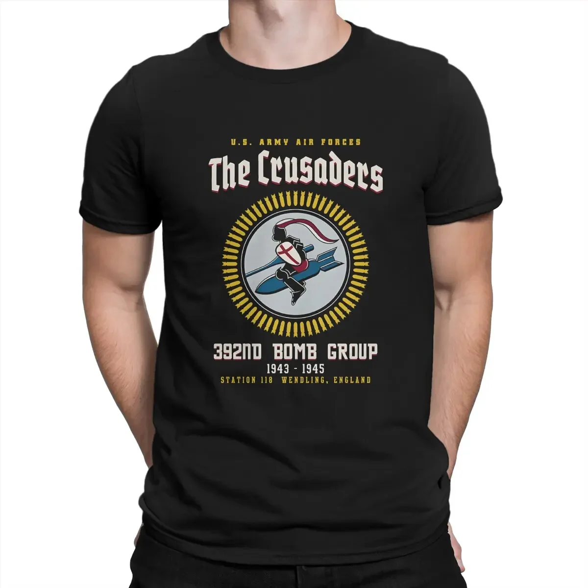 B-24 392Nd Bomb Group T-Shirt Men Air Fighter Novelty 100% Cotton Tee Shirt Round Neck Short Sleeve T Shirts Unique Tops