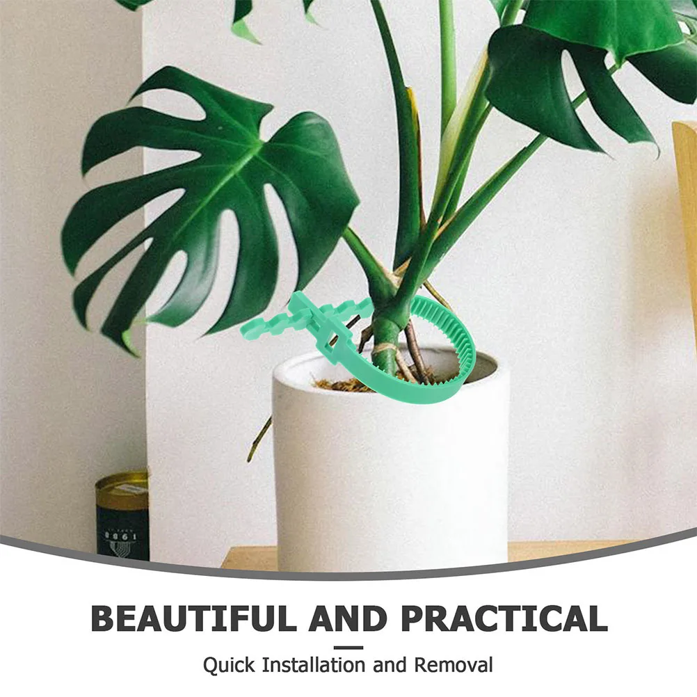 

12pcs Plant Green Support Straps For Tomatoes Vines Sturdy Tree Stake Bands Reusable Adjustable Garden Twine Vegetable Ties