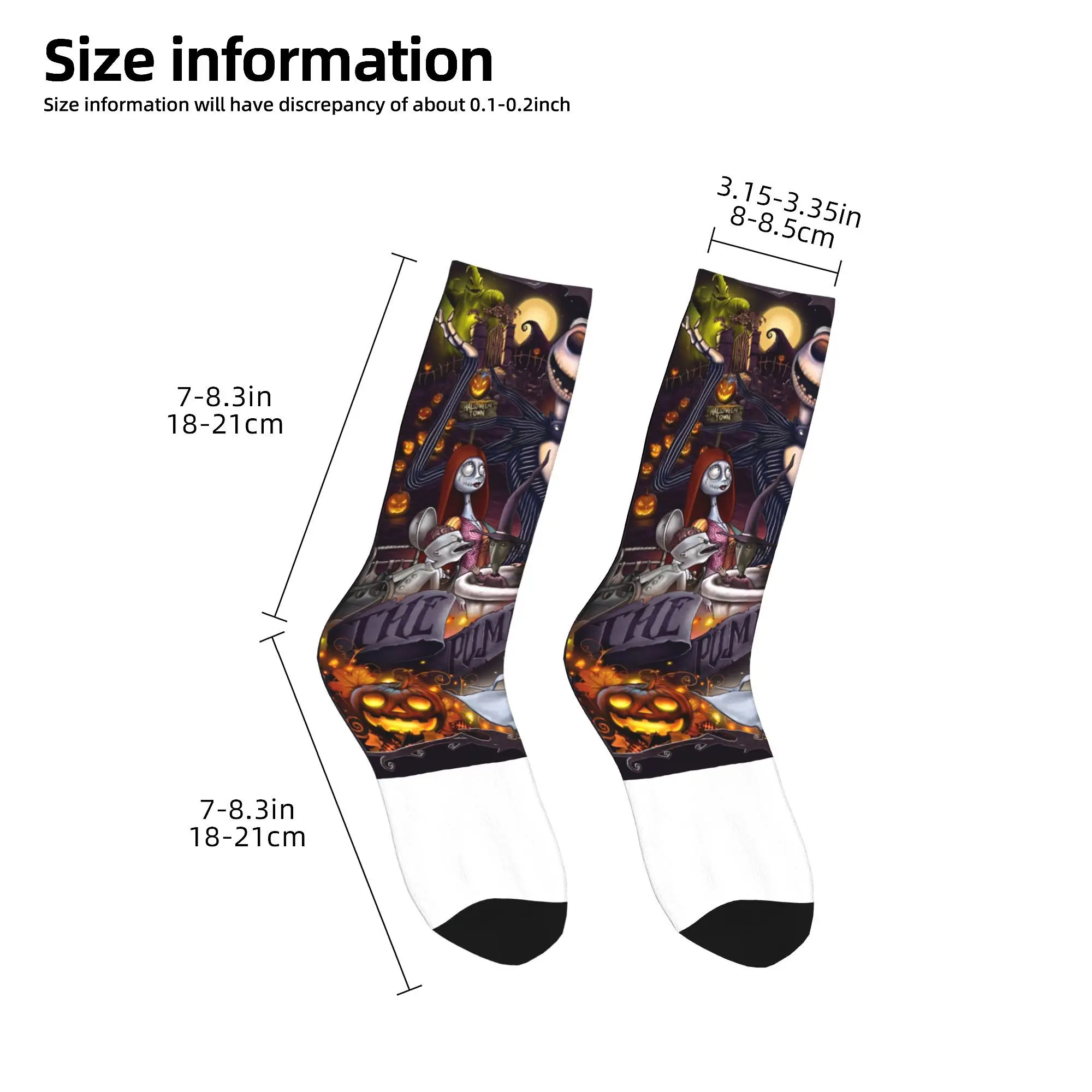 Der Albtraum vor Weihnachten Socke Lustige männliche Männer Socken Polyester Jack Skellington Cartoon Frauen Socken Frühling Herbst Winter