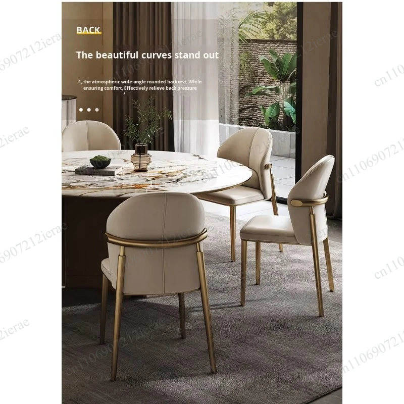 Modern Minimalist Nordic Dining Chair Light Luxury Style Comfort Backrest Design For Household And Catering Restaurant view 4