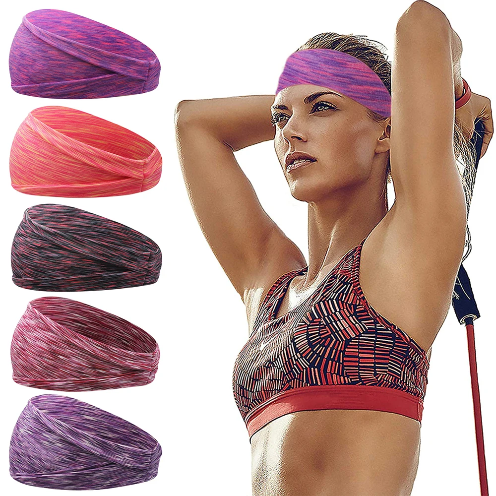 Sport Haaraccessoires Elastische Hoofddeksels Yoga Hoofdbanden Sport Haarbanden Absorberen Zweet Haarbanden Hoofdband