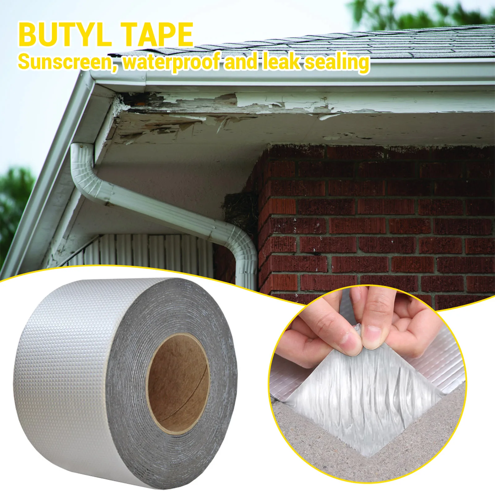 Self-Adhesive Joist Tape Weatherproof Butyl Sealant Decking Tapes for Wooden Board Protections