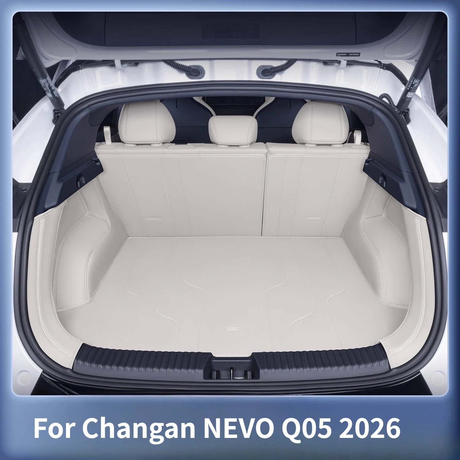 

Для Changan NEVO Q05 2026, коврик в багажник с полным покрытием, водонепроницаемый и грязеотталкивающий аксессуар для обновления багажника автомобиля