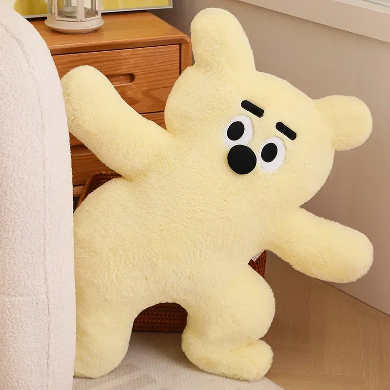 귀여운 크림색 곰인형 봉제 베개, 부드러운 동물 만화 작은 곰 플러시 쿠션, 여자친구 선물용, 귀여운 방 꾸미기