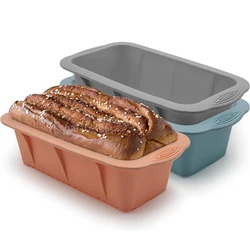LMETJMA Silicone Loaf Pan Non-Stick Bread Loaf Pan Kitchen Bread Mold Pan For Baking Meatloaf Ice Brickand Easy Release JT244