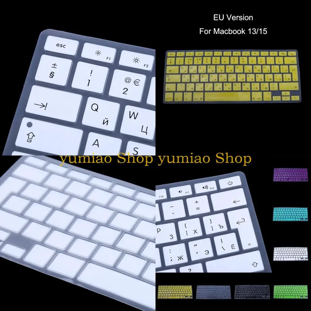 587B EU Version Laptop Keyboard Cover Skin For Macbooks Air 13 15 Silicone