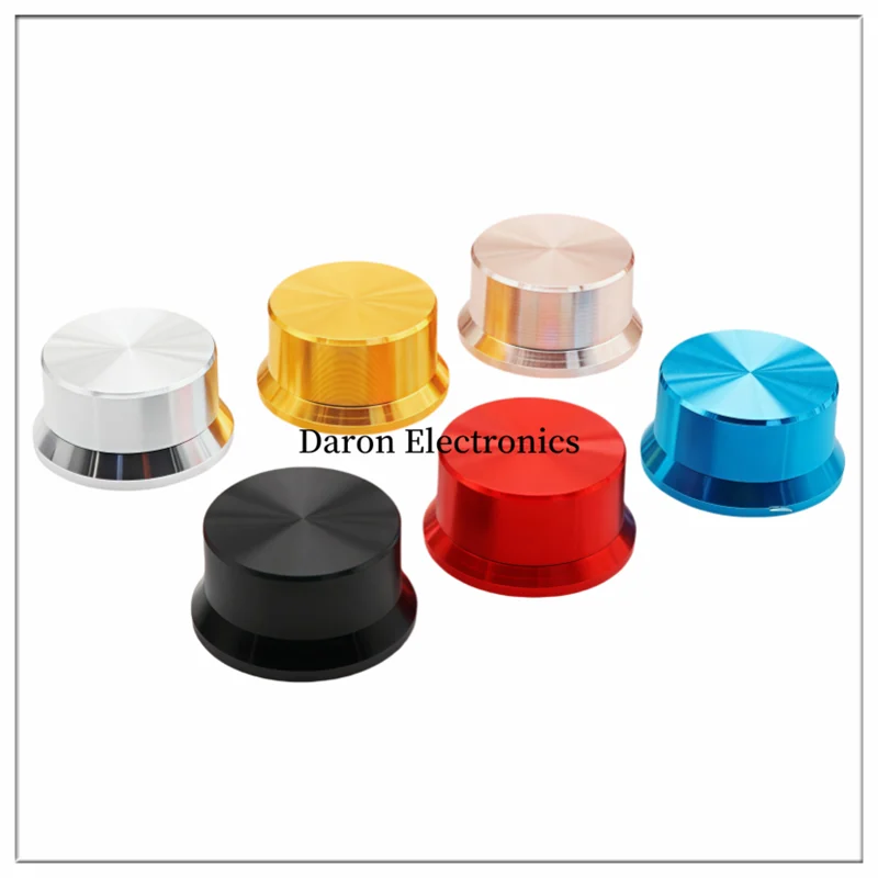 Color aluminum knob 30*15 Potentiometer knob cap Sound box sound card rotation adjustment cap cap unmarked 0° hole 6mm