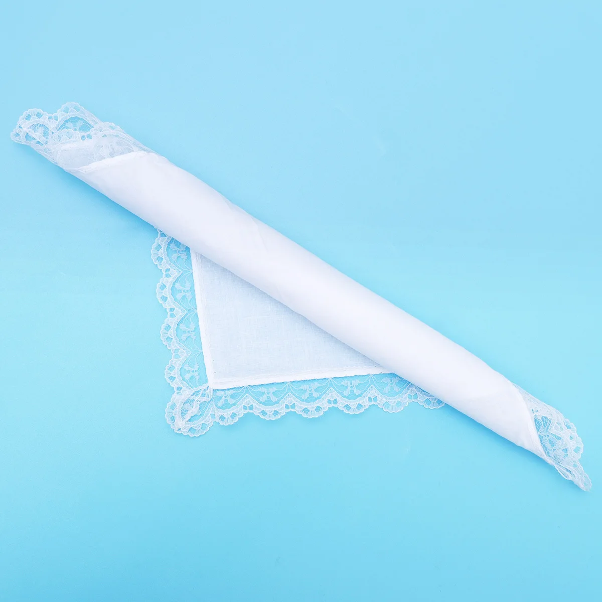 4 pçs lenço de algodão branco puro renda borda bordado estilo minimalista suave durável lavagem fácil uso qualidade premium branco