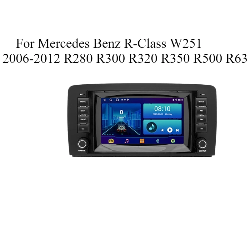 Android 13 For Mercedes Benz R-Class W251 2006-2012 R280 R300 R320 R350 R500 R63 Radio Multimedia Wireless multimedia