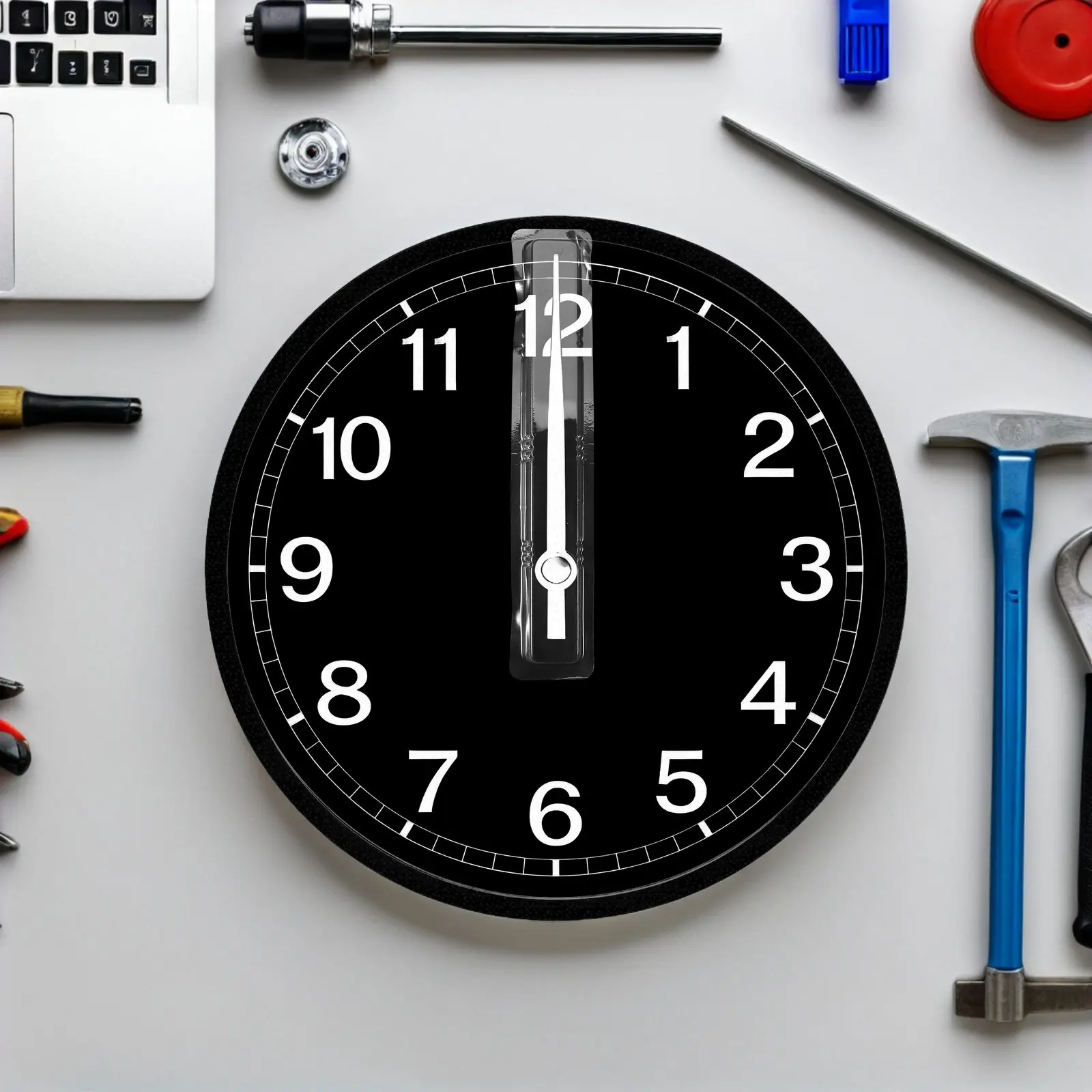 20Pcs Transparent PVC Wall Clock Pointer Protective Case Quartz Clock Hands Guard Dust Water Resistant Storage