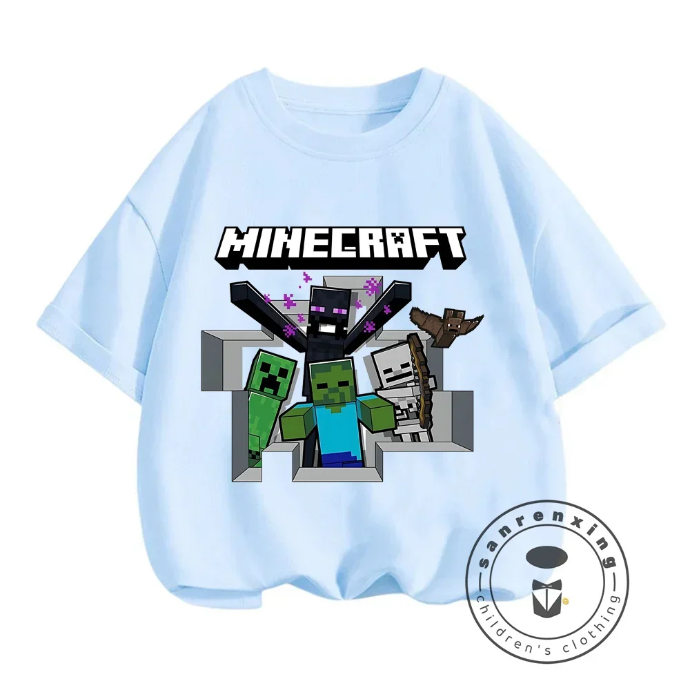 Short Sleeve Children Top Shirts Children's Boy's Minecraft CatNap Clothing Tops Baby Boys Clothing Child -shir T Shirt