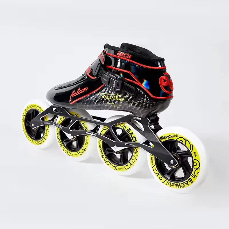 Eachkids Speed Inline Skates Professional 110mm Speed Skates with 4 Wheels, Available in 90mm/100mm Options