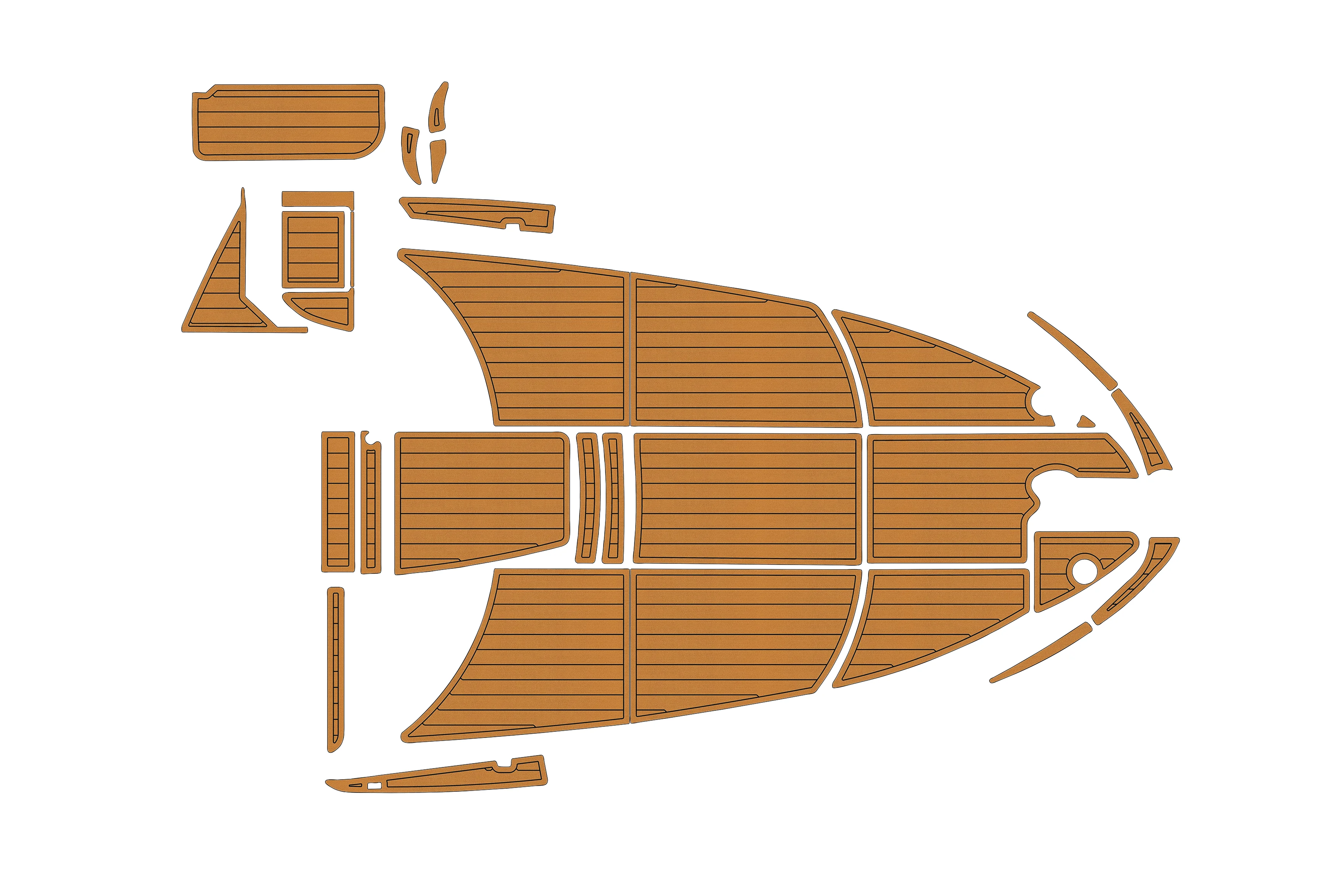 Eva foam Fuax teak seadek marine floor For 2001-2009 Sea Ray 280 Sundancer Cockpit 1/4