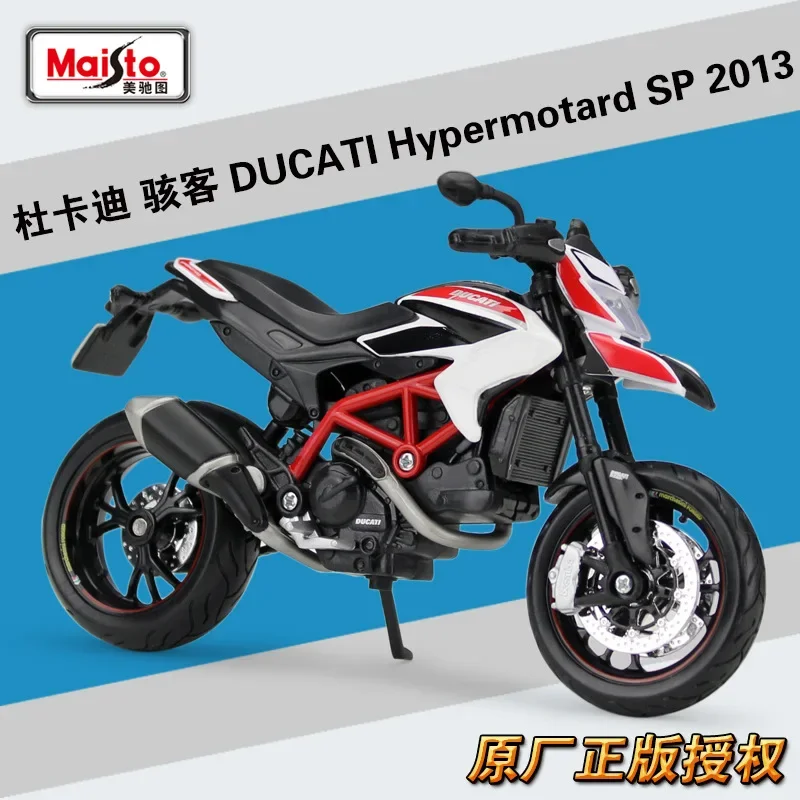

Maisto 1:12 DUCATI Hypermotard SP 2013, модель автомобиля, литая под давлением металлическая модель, спортивная гоночная модель мотоцикла, коллекционные предметы мотоцикла
