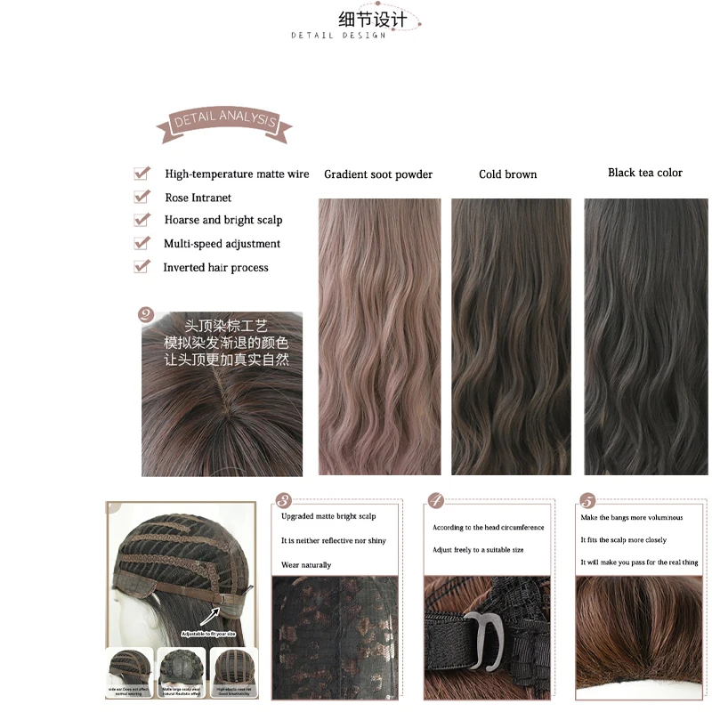 ลดล้างสต๊อก: ผมหยิกหยักศก 22 นิ้ว มีหน้าม้า ผมสังเคราะห์ธรรมชาติ เหมาะสำหรับงานปาร์ตี้ประจำวันของผู้หญิง วิกผมฮาโลวีน