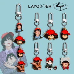 Lindo acrílico Kpop Idol Bunch llavero álbum blanco Navidad invierno por delante llavero KIMSYEONTAN Funs regalo accesorios Merchs