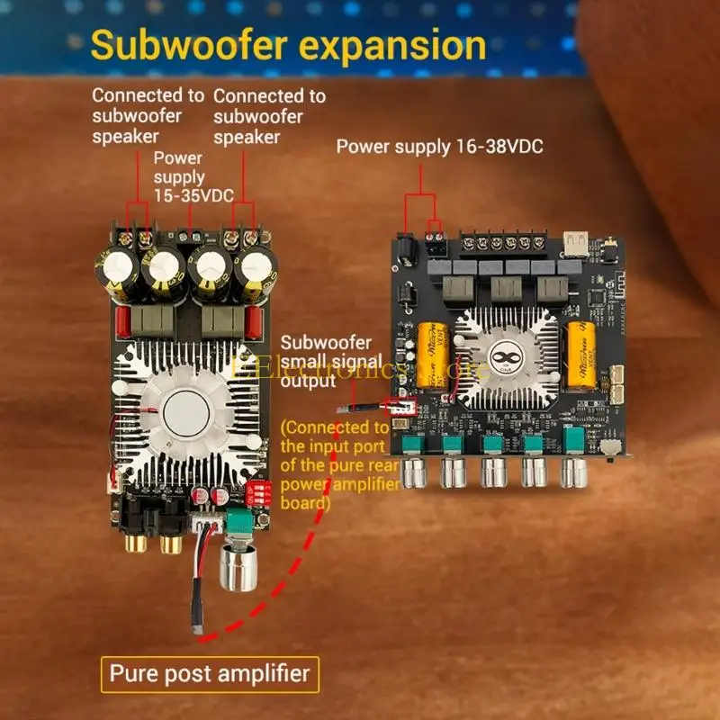 

B03C Double Channel Bluetooth-compatible Amplifier Board Magnetic Shielding Technology U Disk Clear Playbacks