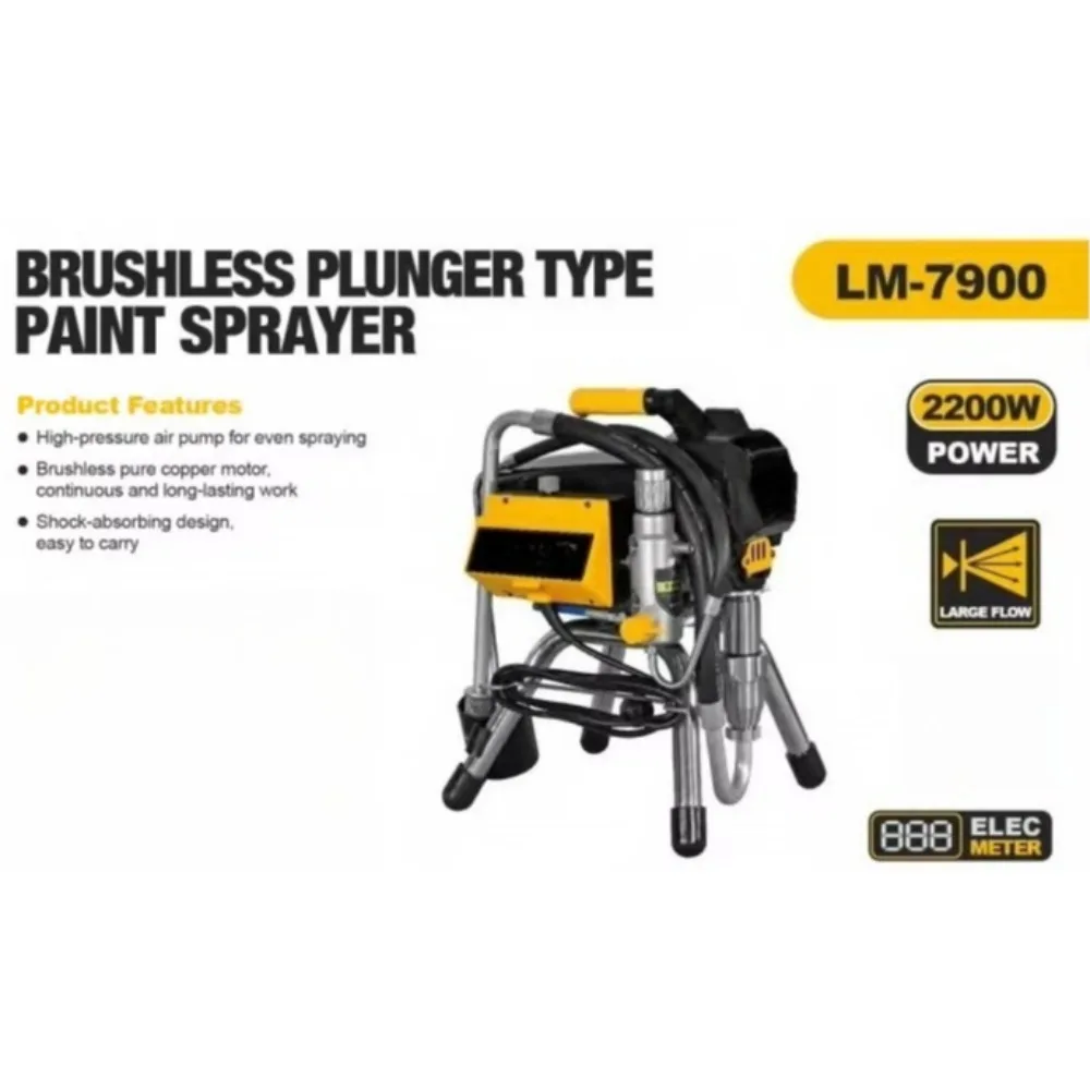 High Power Automatic Airless Paint Sprayer High Pressure Latex Paint Spraying Machine for Exterior Wall Color Steel Tile