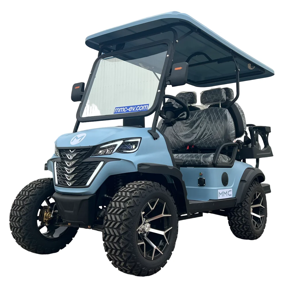 Modern Design Electric Sightseeing Buggy Club Car 2+2 Seats Golf Cart With Lithium Battery