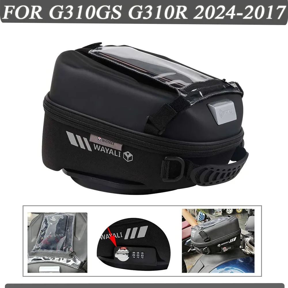 

For BMW G310GS G310R G 310 GS G310 GS Tank Bag Tanklock Tank Luggage Storage Bags Backpack Phone Navigation Bag 2024 - 2017 2023