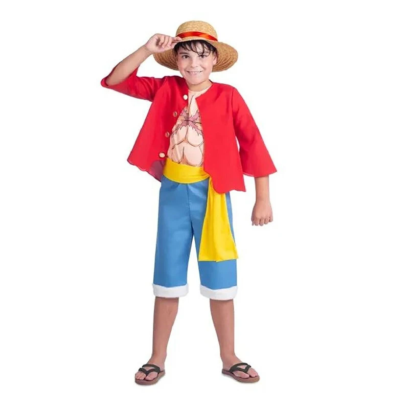 Kids Anime Muscle Luffy Child Halloween Cosplay Green Boy Roronoa Zoro Costume