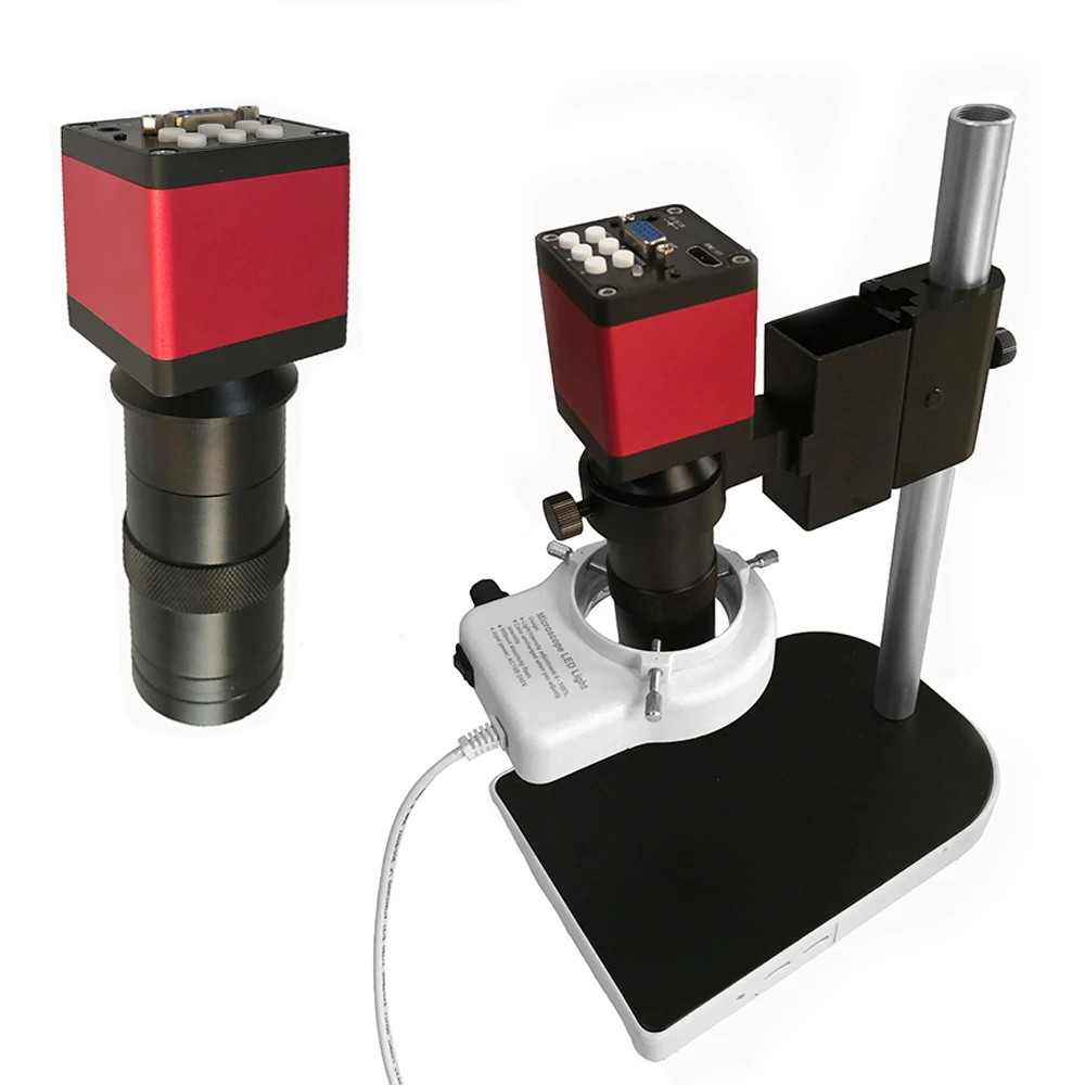 كاميرا مجهر فيديو صناعية ، تكبير قابل للتعديل ، عدسة تثبيت 130 × تكبير ، HDMI ، USB ، تكبير 0.1X-1.5X #2