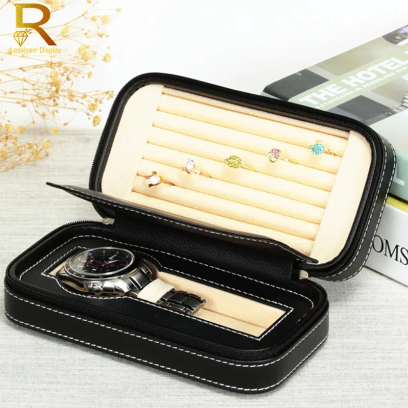 Double-sided Jewelry Storage Box Ring Necklace Watch Organizer Box Cajas De Joyería