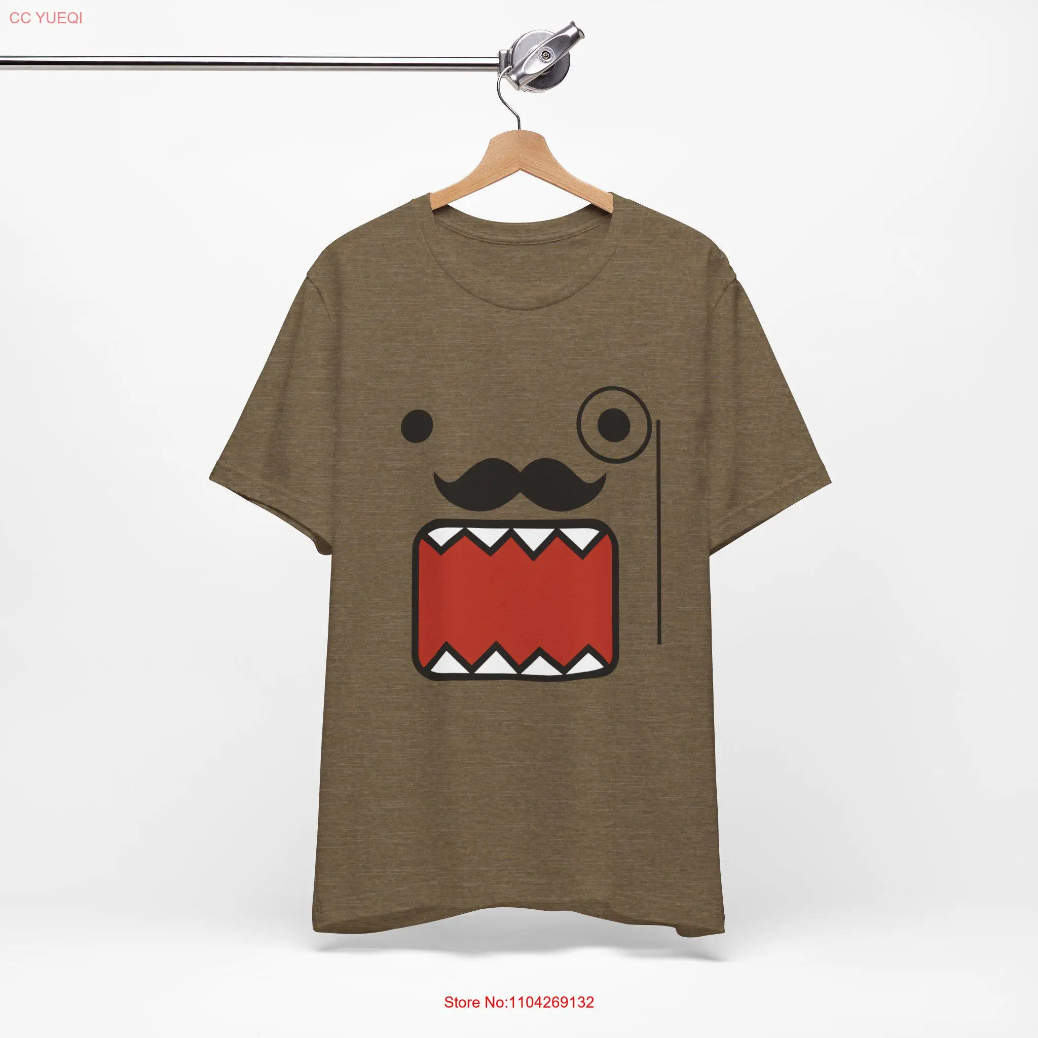 Emo Scene y2k Fashion T Shirt Rich Moustache Domo Kun 2000's Vintage Cartoon Hot Topic long or short sleeves