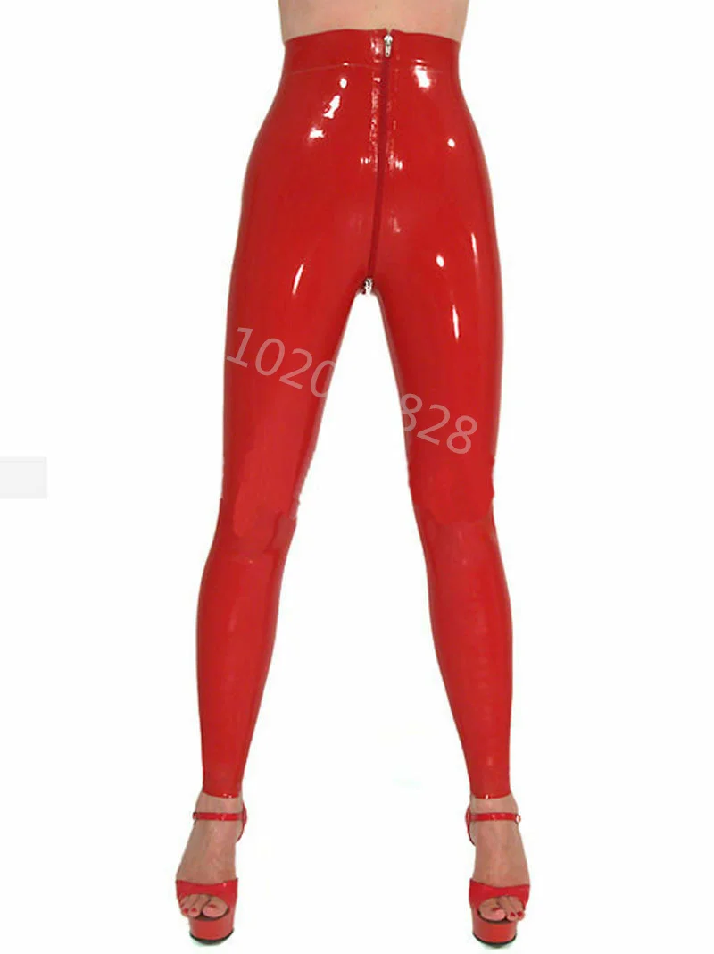 

Sexy Latex Women Pants Handmade Women Trousers With Crotch Zippers kakegurui cosplay costume