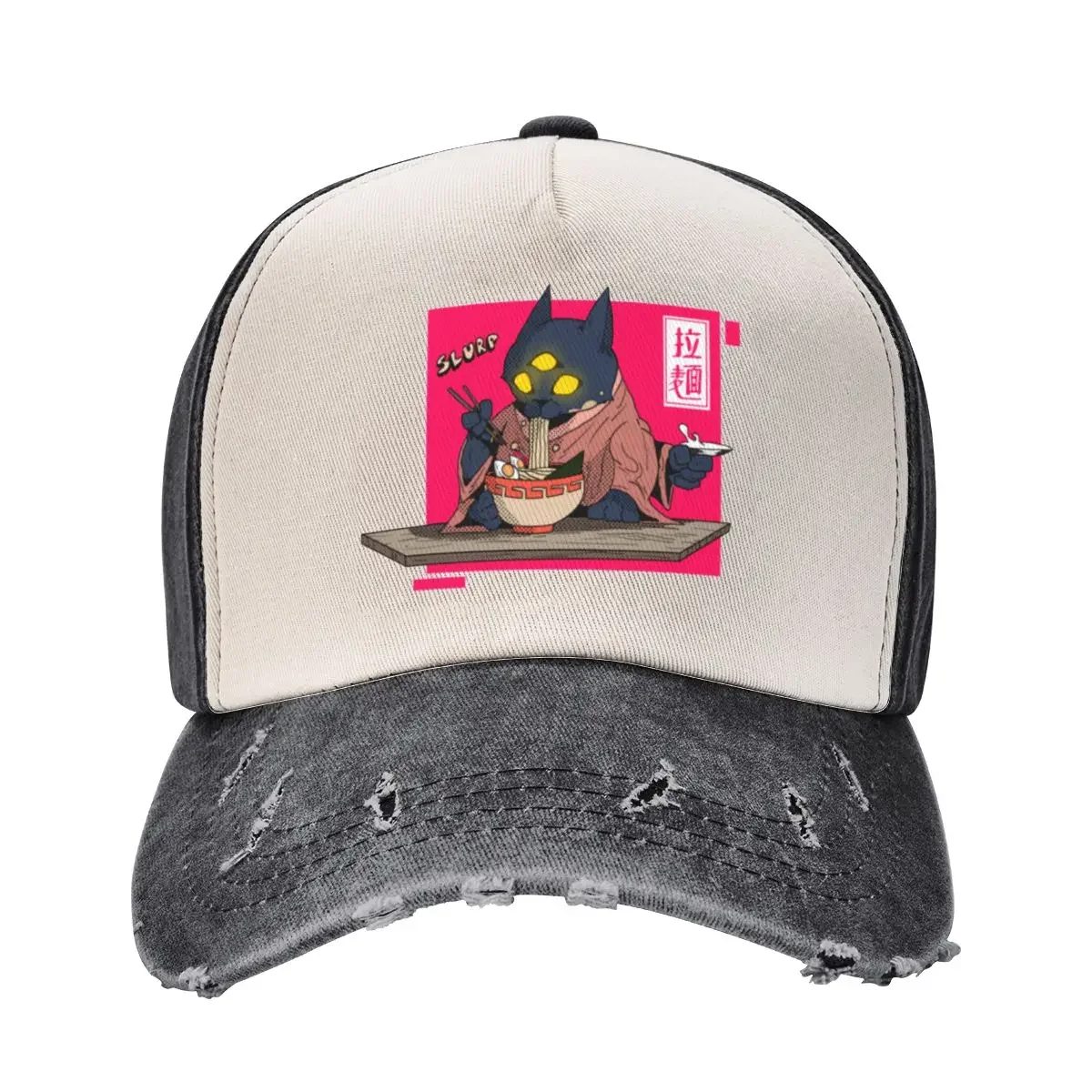 Ramen Cat Baseball Cap foam party Hat Fishing cap Mens Tennis Women's