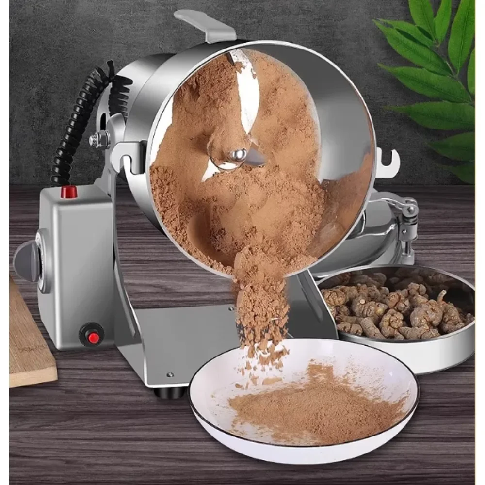 4500G Commercial Grain Grinder 5000W High Speed Powder Crusher for Cereals and Spices, Food-grade SS Coffee Grinder