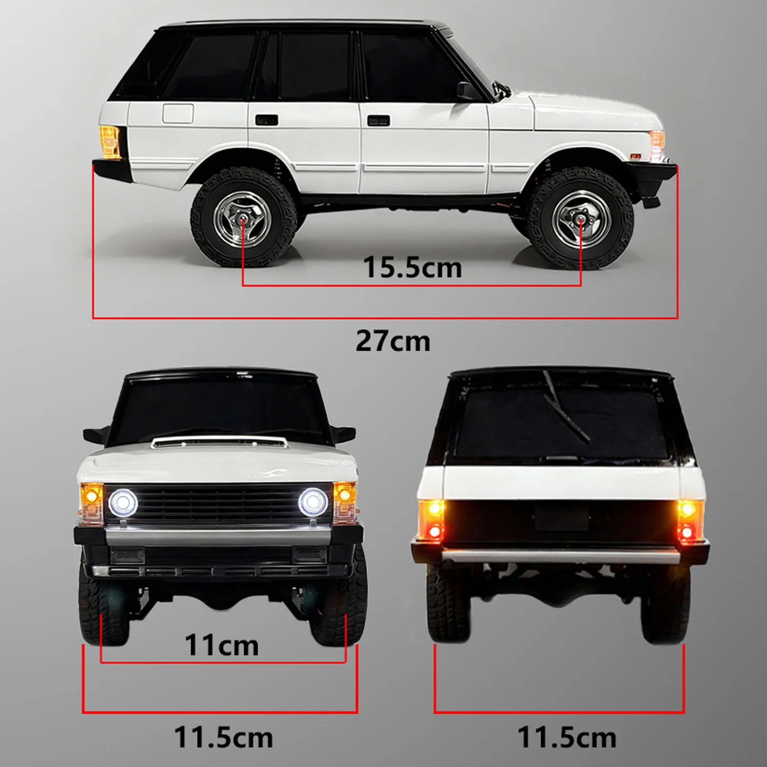 1:18 LDRC LD18401PRO Afstandsbestuurde Rock Crawler Auto 4X4 RC Off-Road Voertuigmodel Borstelloze Motor Metalen Aandrijfassen Verlichting