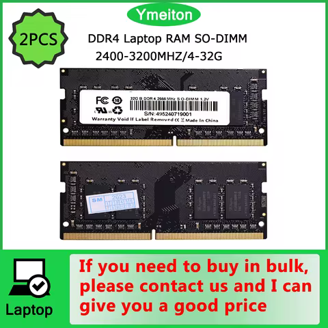 Ymeiton DDR4 2PCS memory card 2400Mhz 2666Mhz 3200Mhz 8G 16G 32G SO-DIMMD4 260pin RAM notebook memoriam general memory wholesale