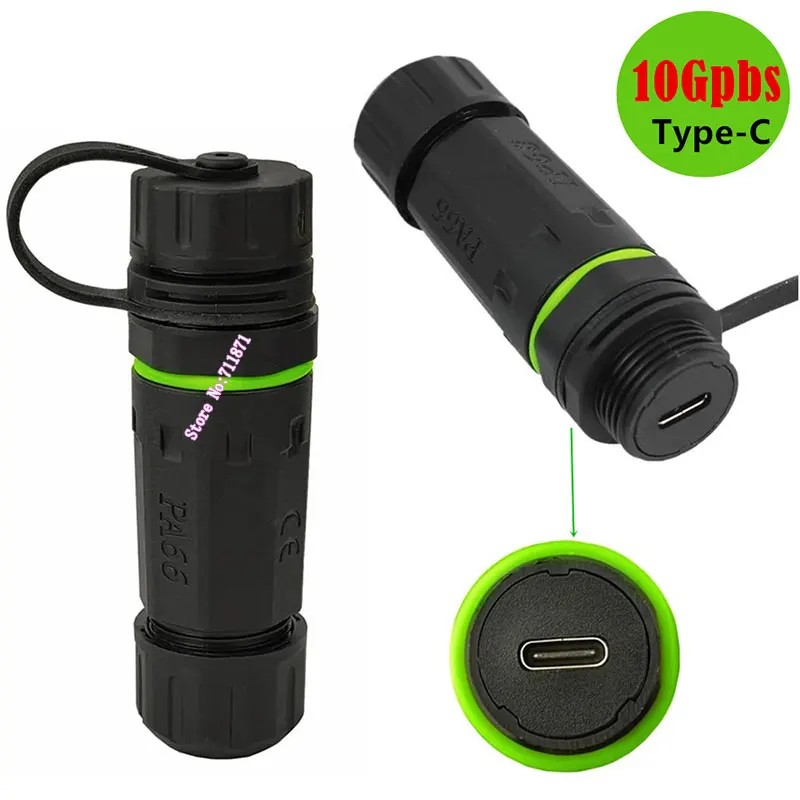 Zewnętrzne wodoodporne złącze adaptera przedłużającego Usb3.1 typu C żeńskie na żeńskie 1 2 Gniazdo adaptera przedłużającego Usb C typu C żeńskie