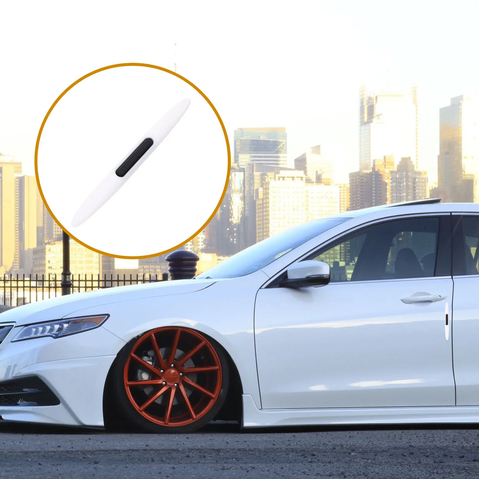 2Pcs Smooth Anti-Aging Silicone Car Door Edging Guard Bumper Protector for Door Scratch Prevention Stylish Vehicle Trim
