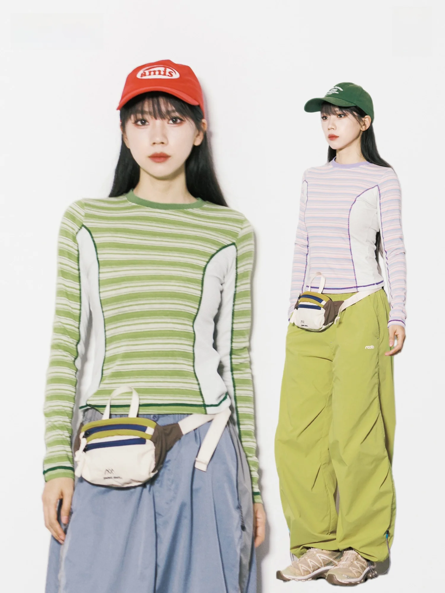 

Women's Sporty Striped Long Sleeve T-shirt Outdoor Breathable Casual Slimming round Neck Top Quick Dry Comfortable Polyester ...