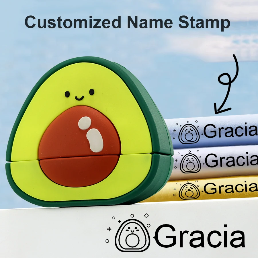 

Personalized Kids Clothes Name Stamp-Waterproof Washable Fabric Stamp for School Uniforms, Kindergarten, Bags & Daycare Labeling