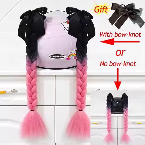 2pcs/pair New Motorcycle Helmet Braids Woman Braids Wig For Motorbike Helmets 164 colors Twist Dual Pigtail Ponytail With Sucker - Image 21