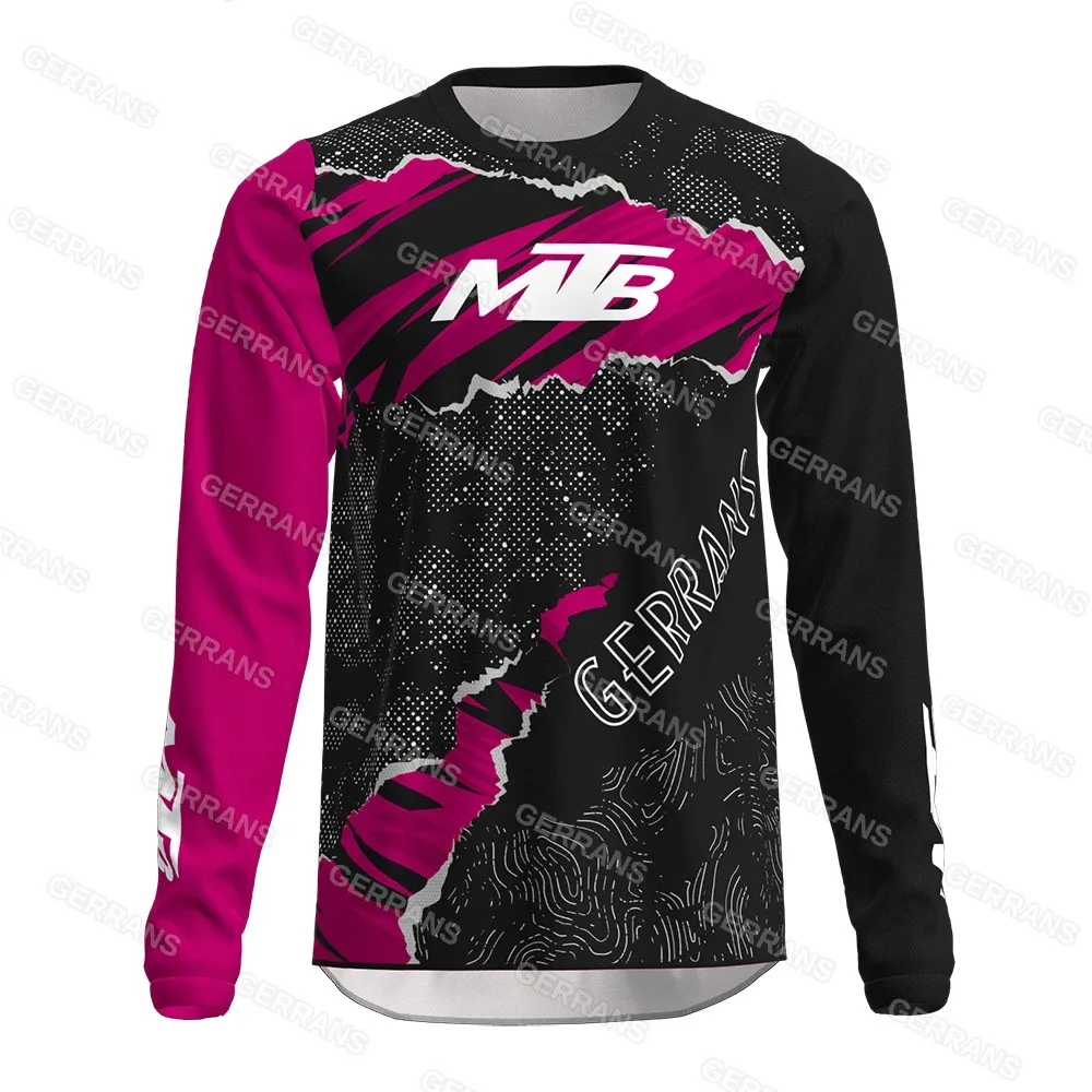 PROFESSIONAL MTB LONG-SLEEVE CYCLING JERSEY BREATHABLE QUICK-DRY FABRIC FOR OUTDOOR RIDING TRAINING COMPETITION
