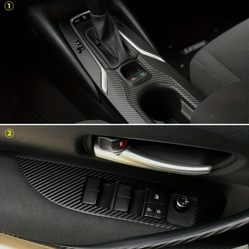 لتويوتا كورولا 2020-2024 وحدة التحكم المركزية للسيارة بولي كلوريد الفينيل ألياف الكربون طبقة رقيقة واقية المضادة للخدش إصلاح فيلم اكسسوارات السيارات