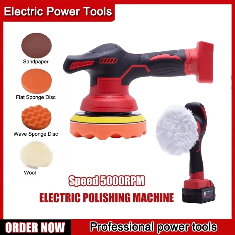 

Cordless Polisher 8 Gears Digital Display Electric Polisher Car Waxing Auto Polishing Machine18V Lithium Battery For Milwaukee