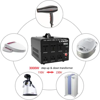 2000W Převodník napětí 110V na 220V Zvyšování/snižování Univerzální a americká zásuvka Domácí výkonný měnič střídavého napětí 10 nejlepší prodej Transformátor 110 V na 220 V 2000 W - №7